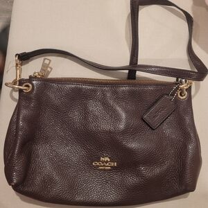 Coach Dark Brown Leather Crossbody Bag